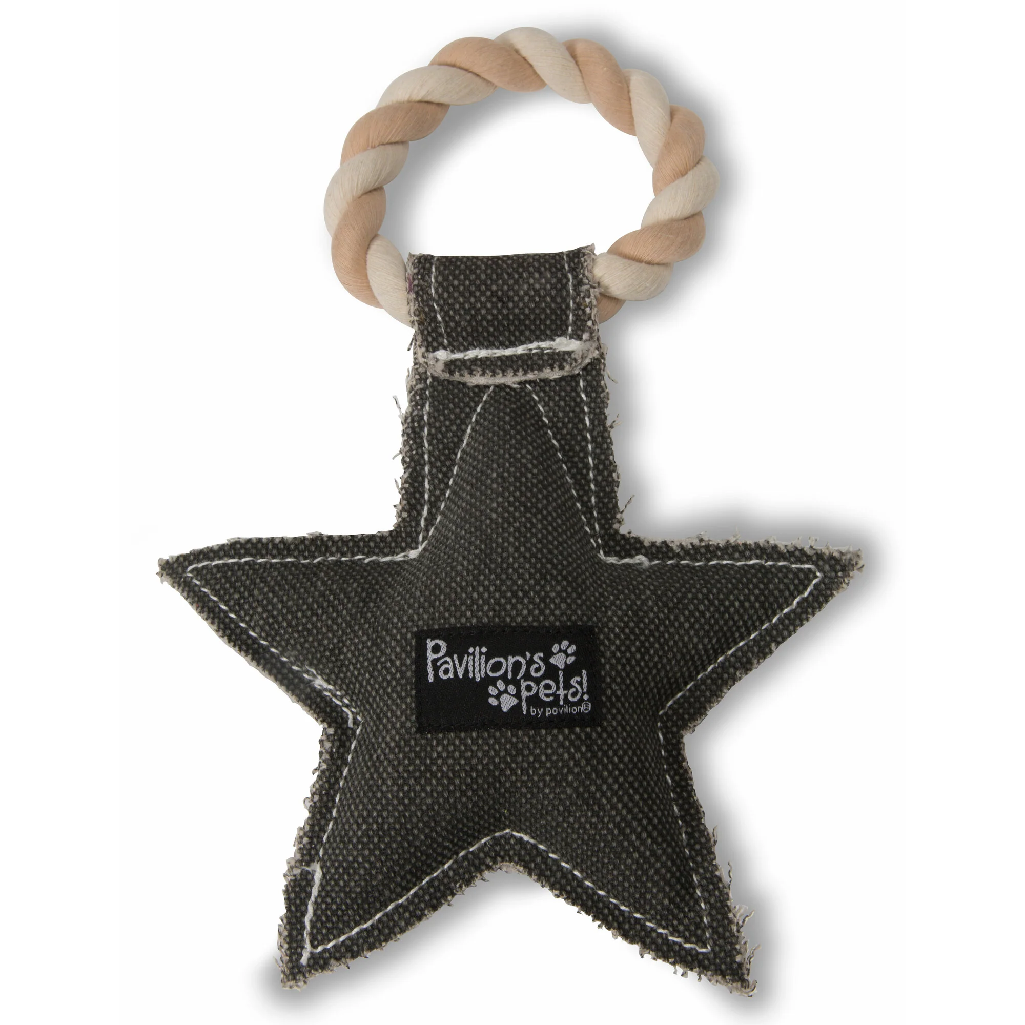 Best Dog Ever 9.5" Canvas Dog Toy on Rope - Image 4