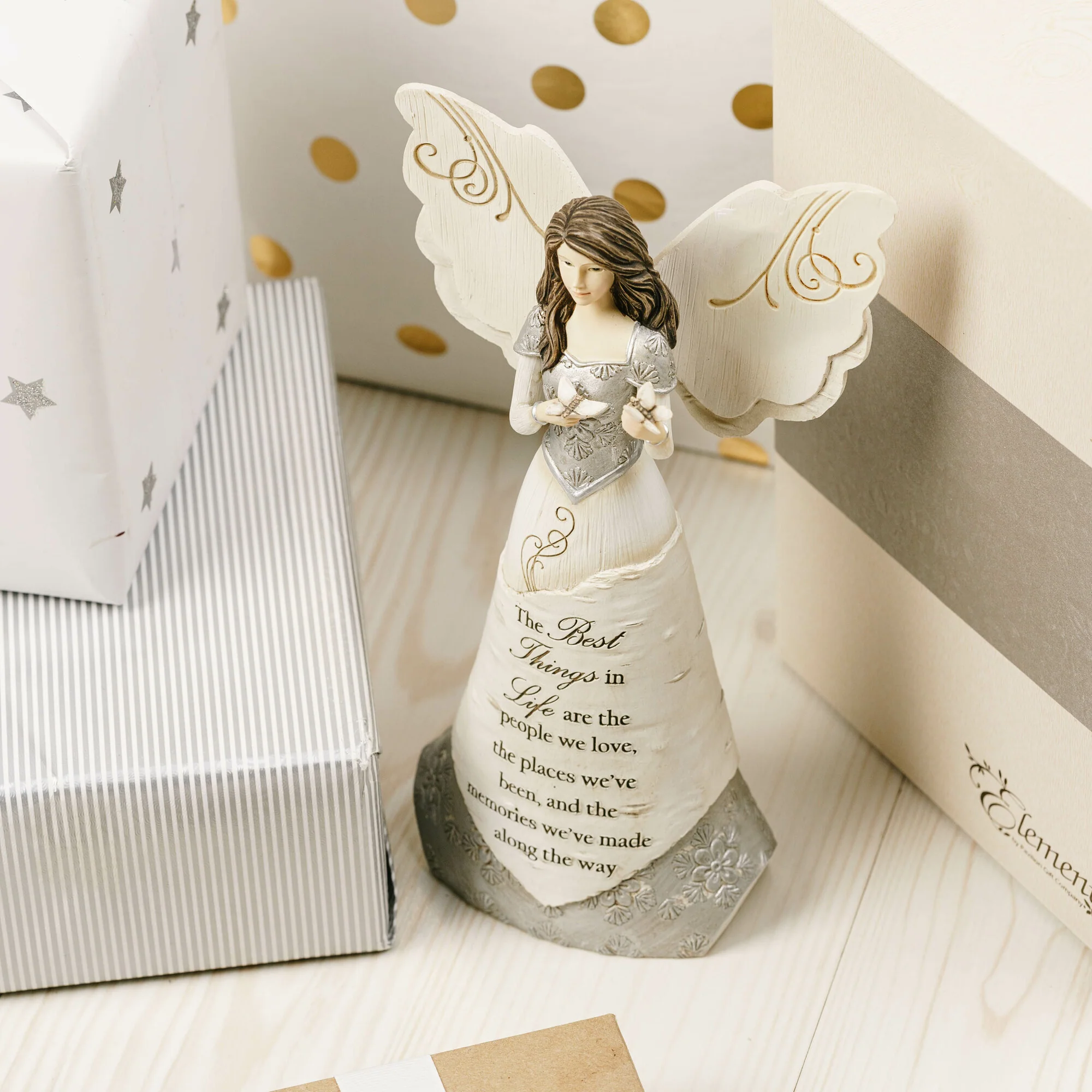 Best Things in Life 8" Angel Holding Butterflies - Image 4