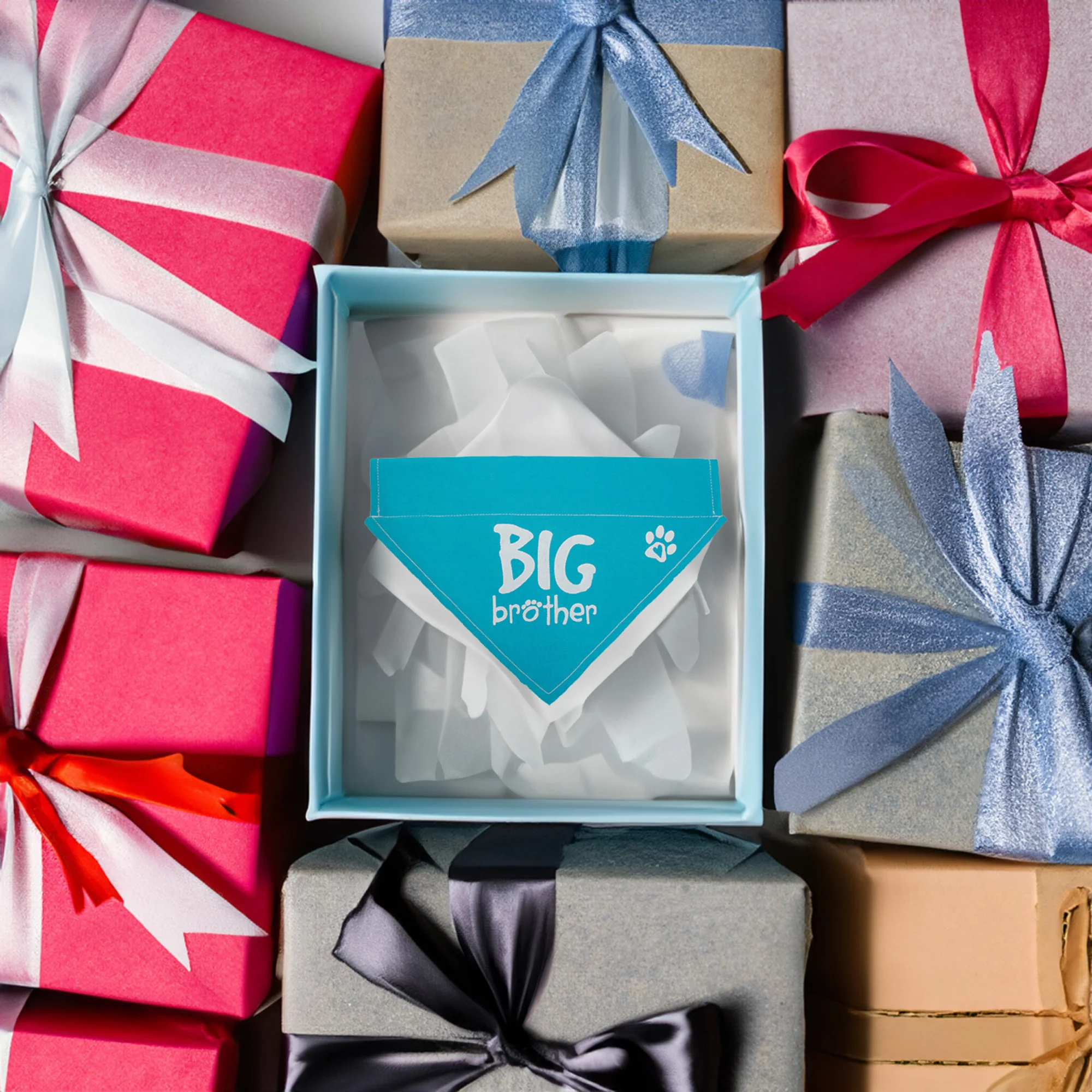 Big Brother 12" x 8" Canvas Slip on Pet Bandana - Image 3