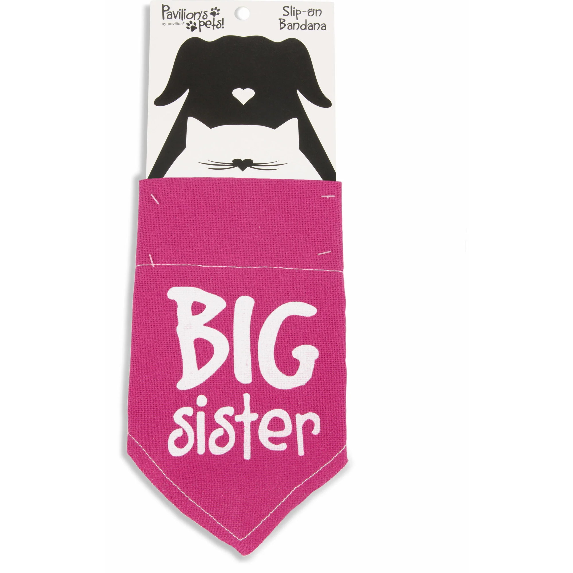 Big Sister 12" x 8" Canvas Slip on Pet Bandana - Image 6