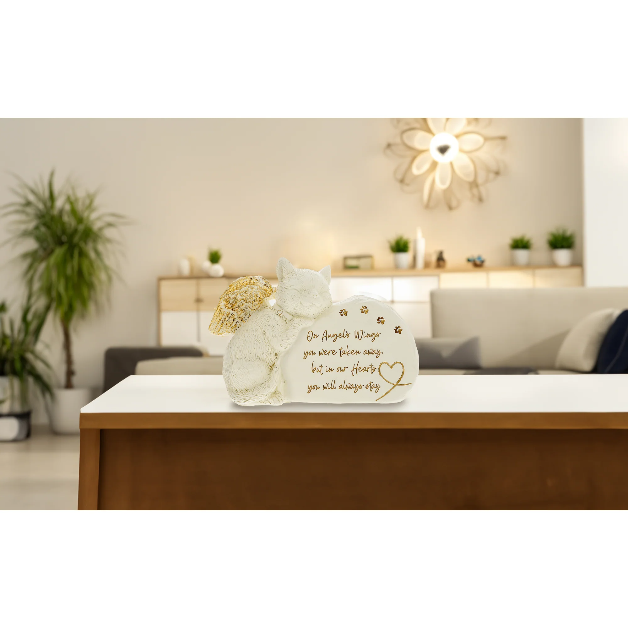 Cat Angel 7.5" x 5" Pet Memorial Stone - Image 2