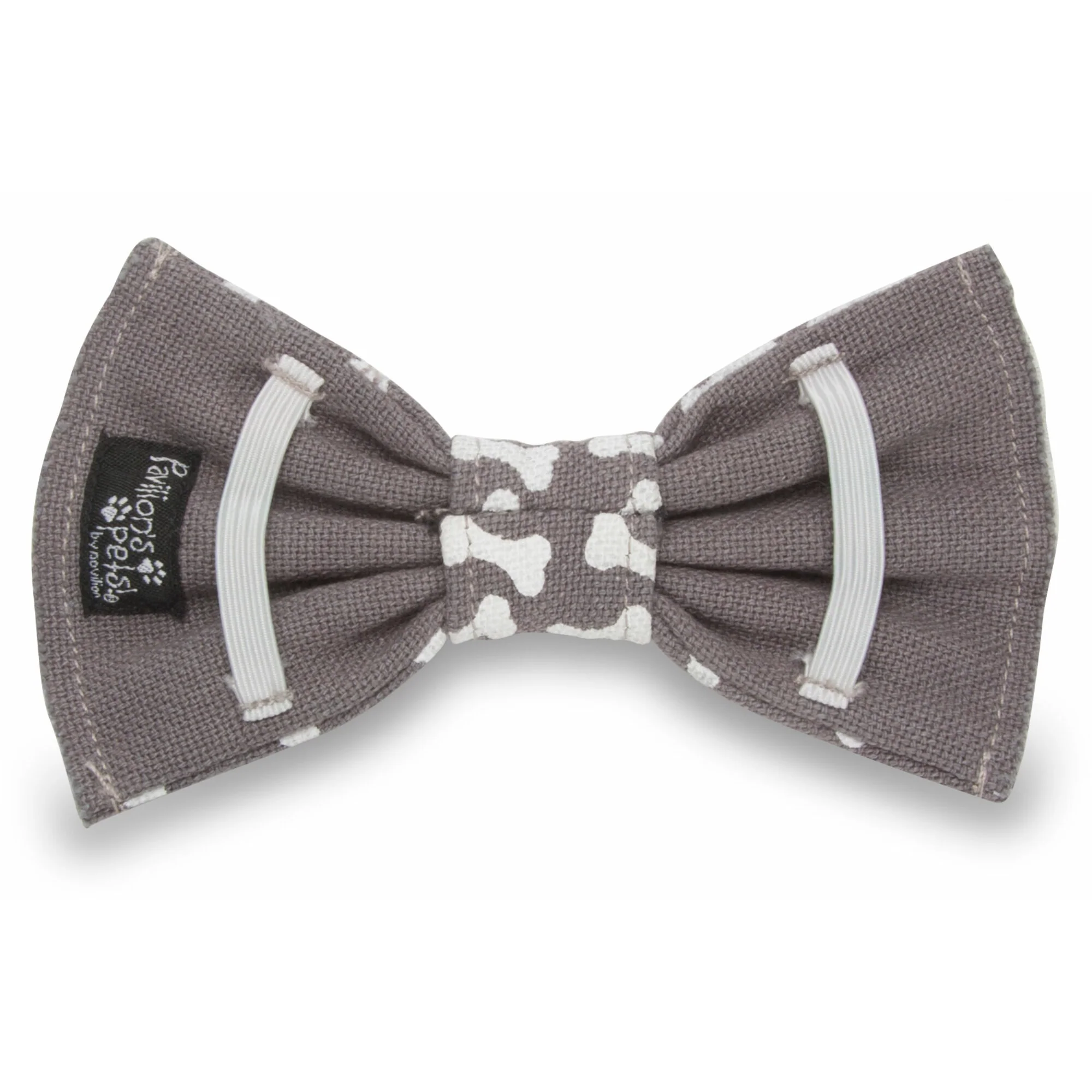 Dog Bones Large 5" x 3" Canvas Pet Bow Tie - Image 3