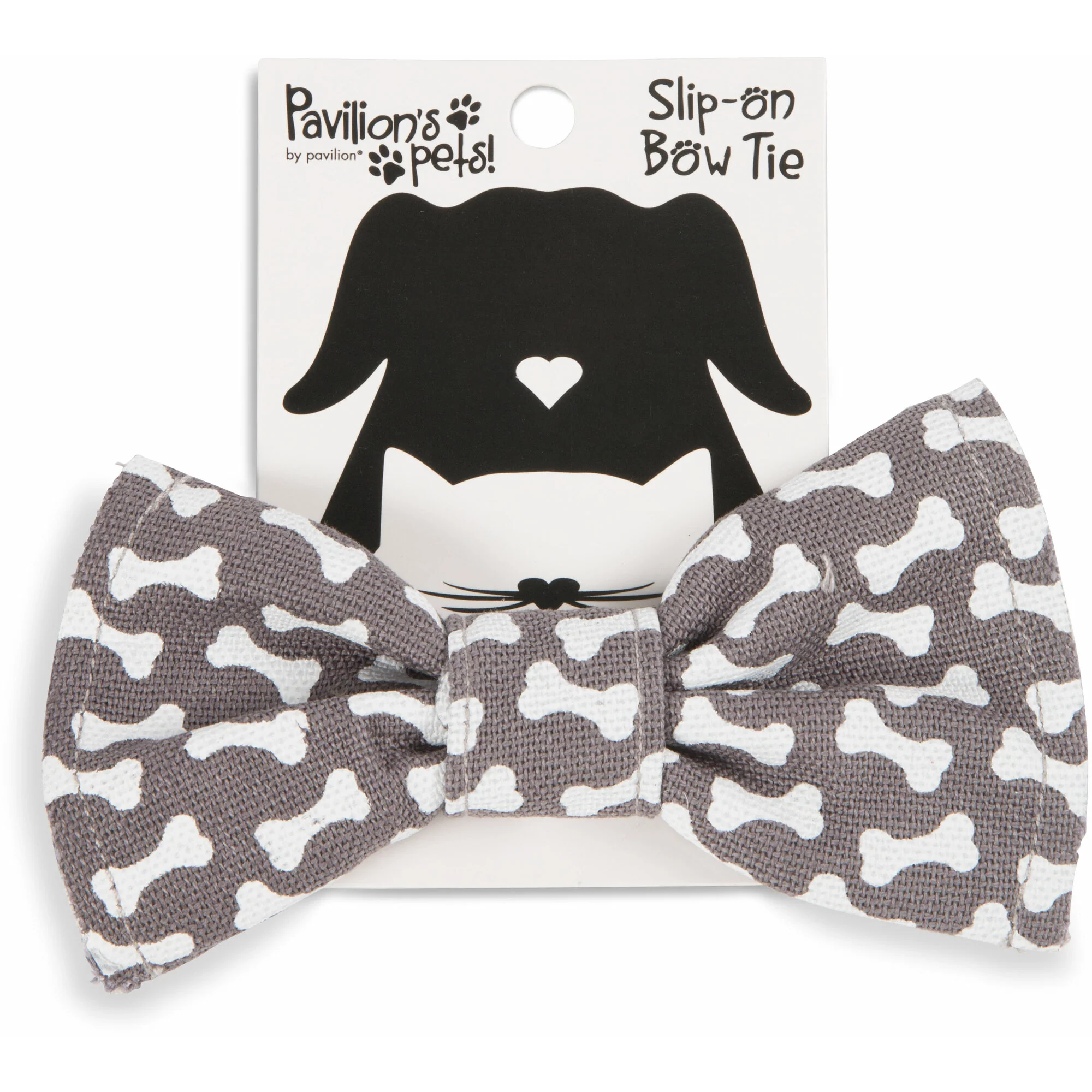 Dog Bones Large 5" x 3" Canvas Pet Bow Tie - Image 4