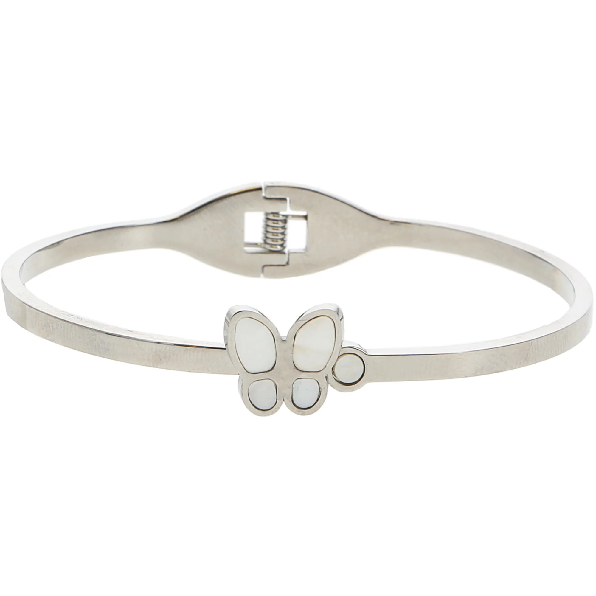 Fly to Heaven Stainless Steel Hinged Bangle Bracelet - Image 5