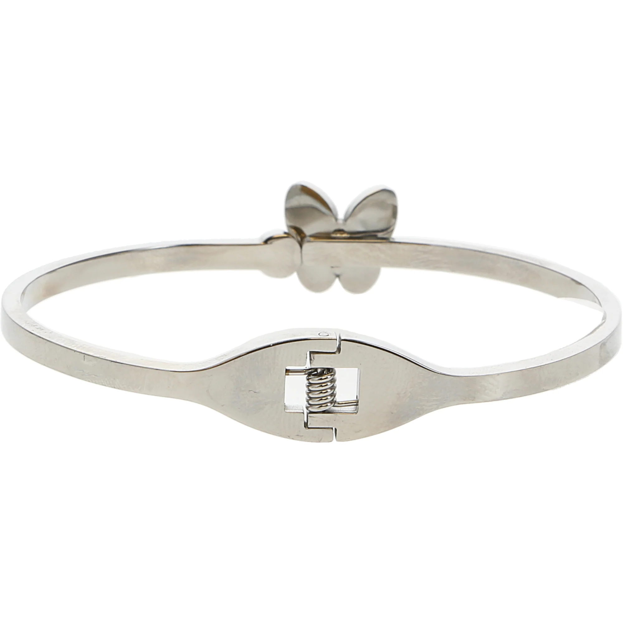 Fly to Heaven Stainless Steel Hinged Bangle Bracelet - Image 9