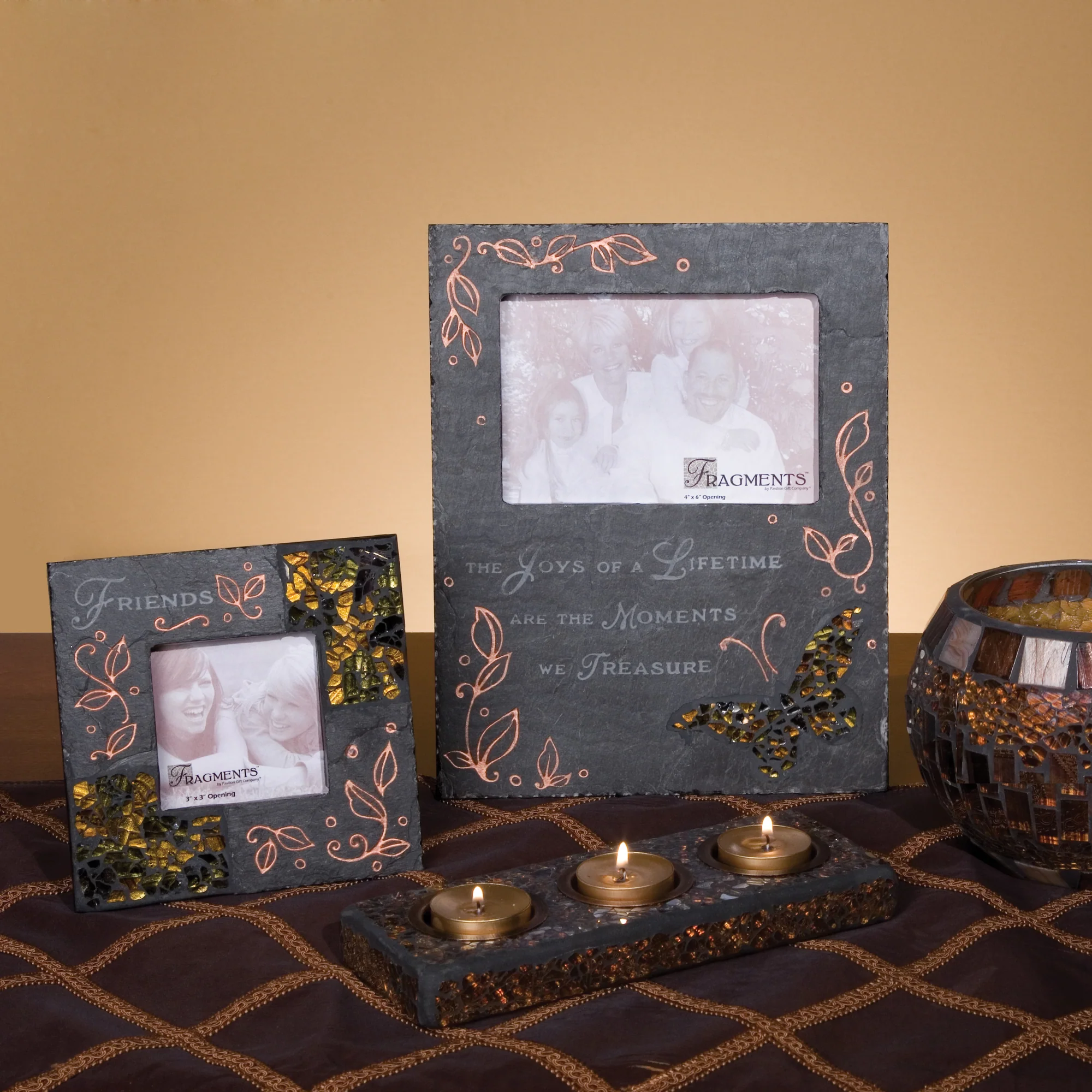 Friends Mosaic 5.5" Slate Photo Frame 3" x 3" - Image 3