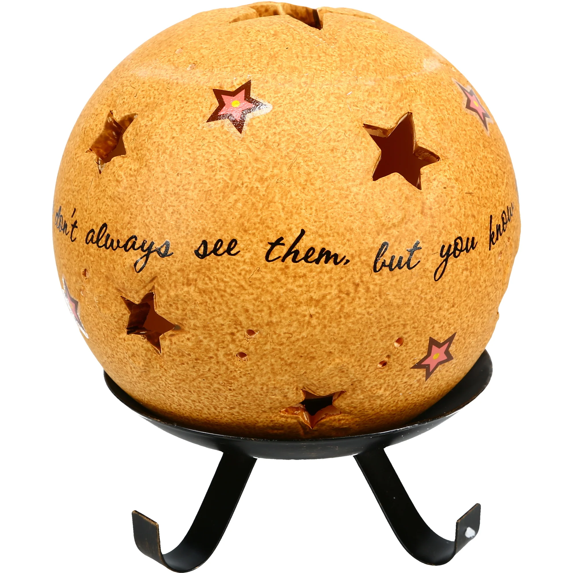 Good Friends 5" Pierced Round Stars Candle Holder - Image 7