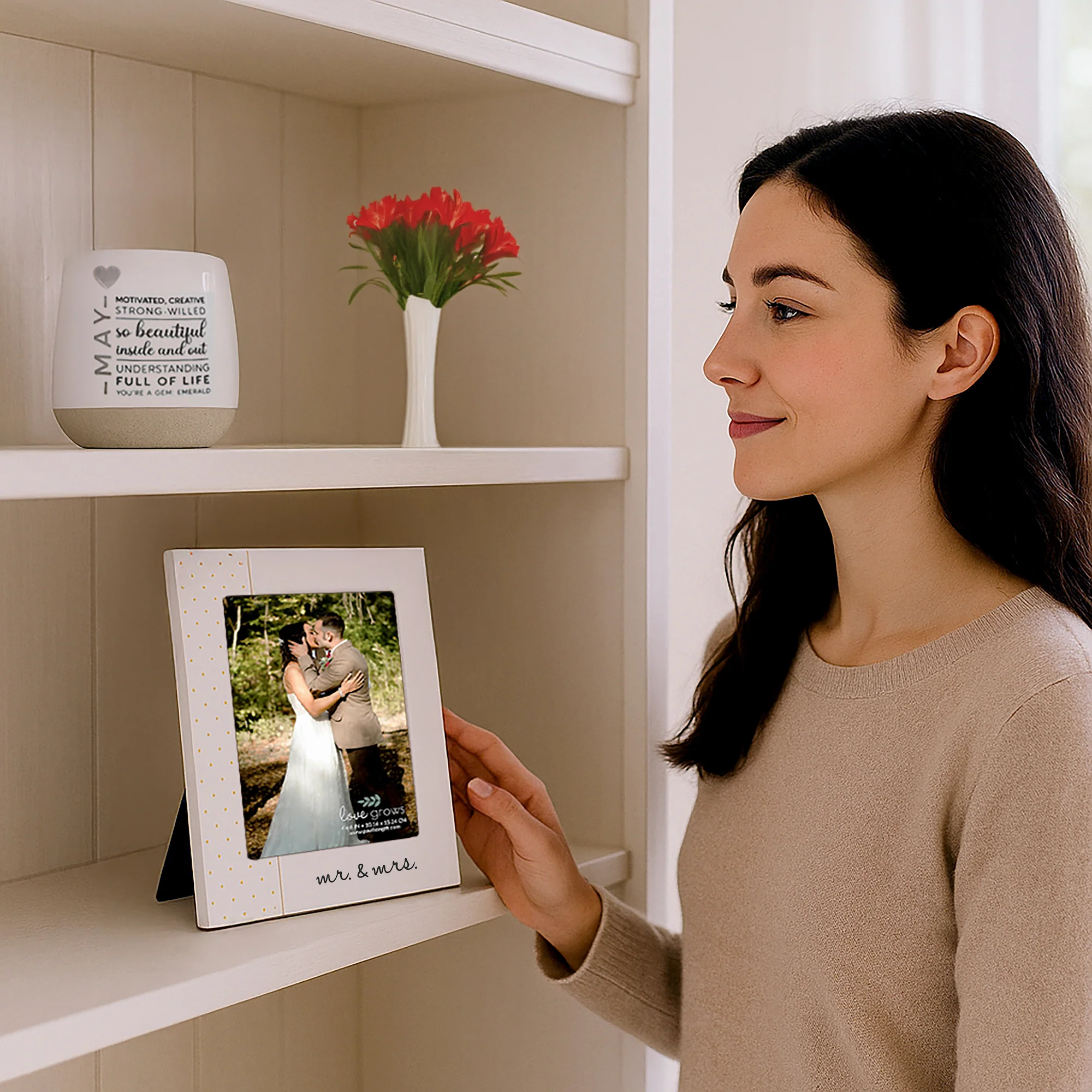 Mr. & Mrs. 5.5" x 7.5" MDF Frame (Holds 4" x 6" Photo) - Image 10