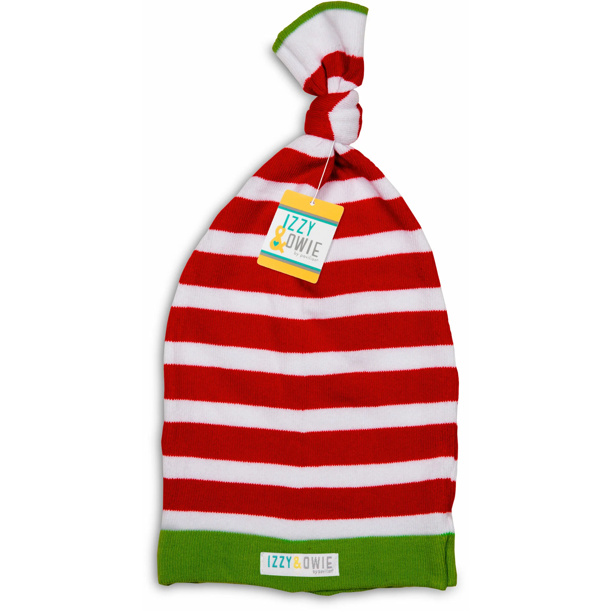 Red and White Stripe 0-12 Month Baby Hat - Image 3